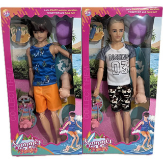 Boneco Surfista Estilo Ken com PranchaArticulado com Roupa de Praia Presente Ideal para Criança em Oferta na Shopee
