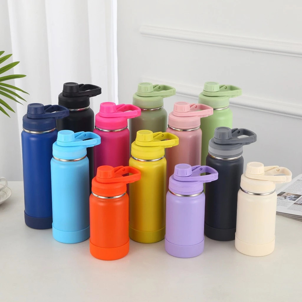 GARRAFA SPORT Térmica 350/600/800 ML Bota De Silicone Protetora Com Aço inoxidável