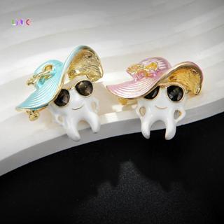 Uequilibrium Bonito Engraçado Esmalte Dente Chapéu Broche Pino Lapela Emblema Decoração Para Mulheres Casaco Jóias Acess em Oferta na Shopee