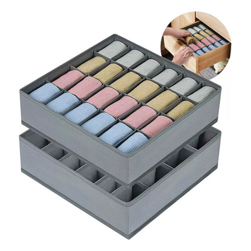 Kit 2 Organizadores Colmeia Organizadora Roupas Íntimas Calcinhas Meias Cuecas 24 Nichos Com Laterais Firme E Reforç em Oferta na Shopee