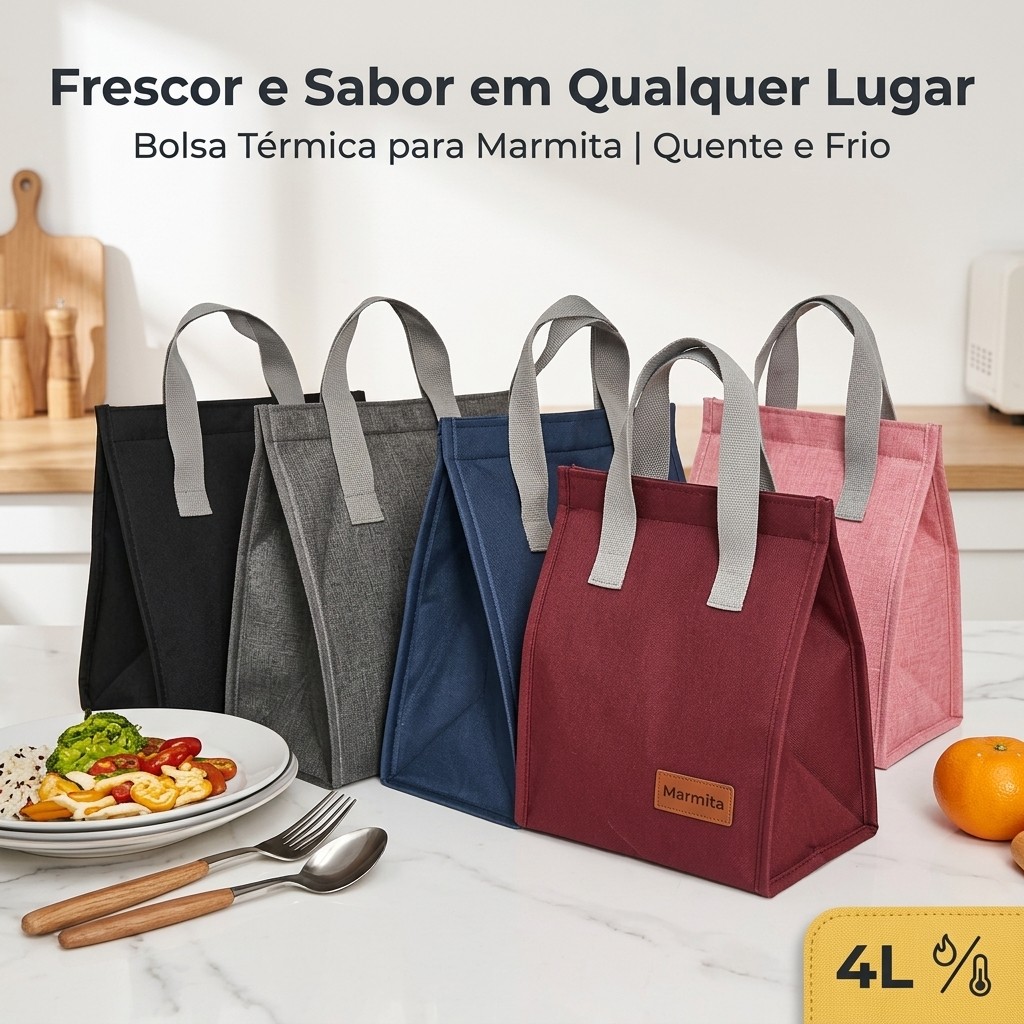 Bolsa Térmica Quente e Frio para Marmita Lancheira para Passeio em Oferta na Shopee