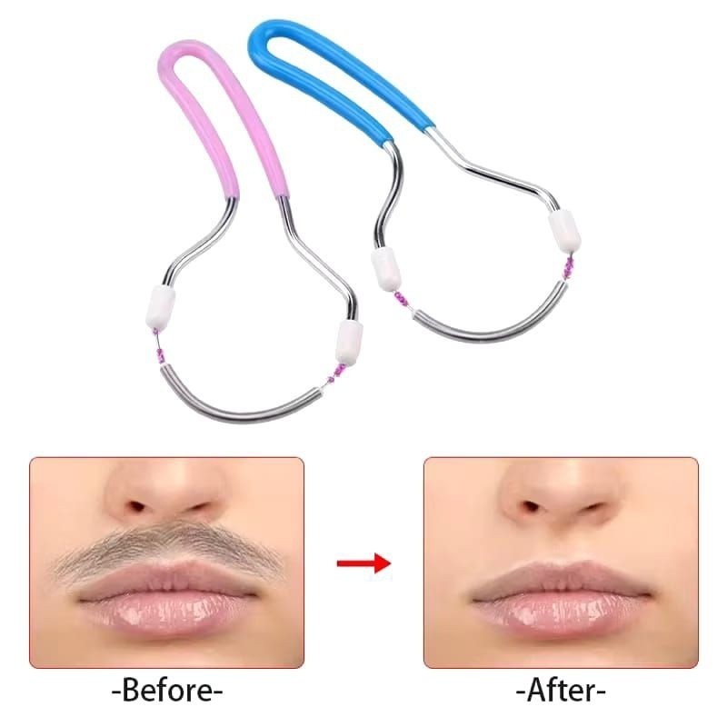 Kit 3x Removedor de Pelos Facial Tipo Mola – Depilação Rápida Sem Dor para Rosto e Buço/ Portátil e Reutilizável - WJ