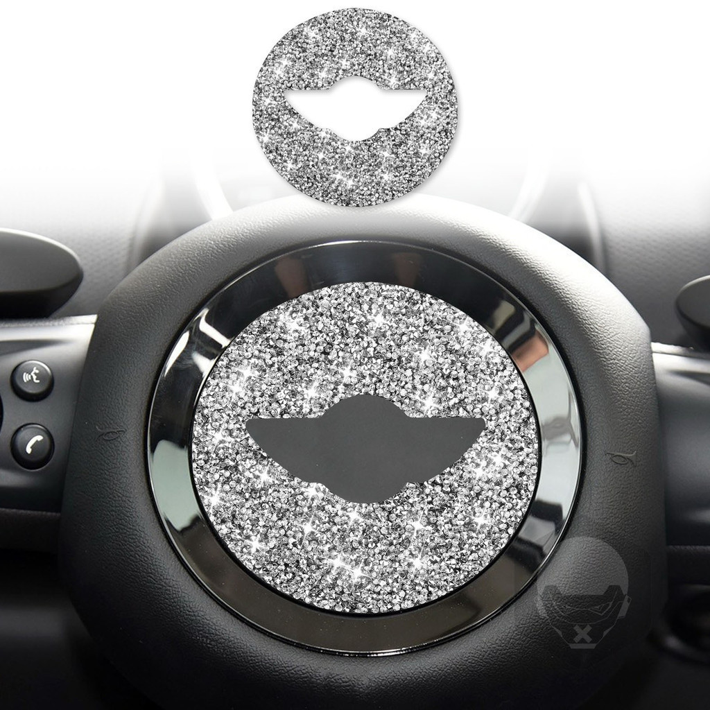Adequado para BMW/MINI R55R56R60R61 diamante R chassi volante logotipo adesivo acessórios de modificação Interior fábric