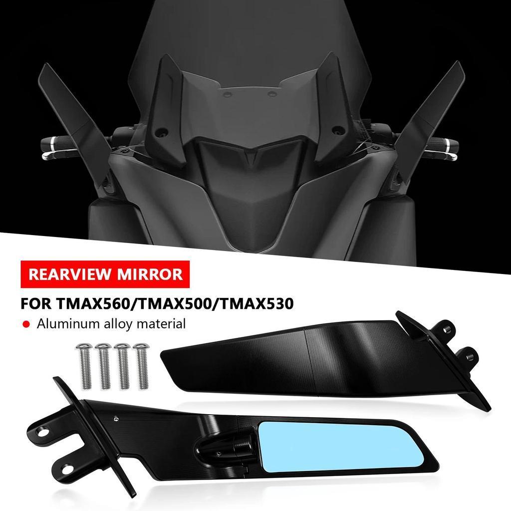 Para T-MAX 500 04-12 TMAX 530 12-19 MAX560 2020 Acessórios Do Motor Stealth Asa Espelhos Esportes Winglets Espelho Ajust