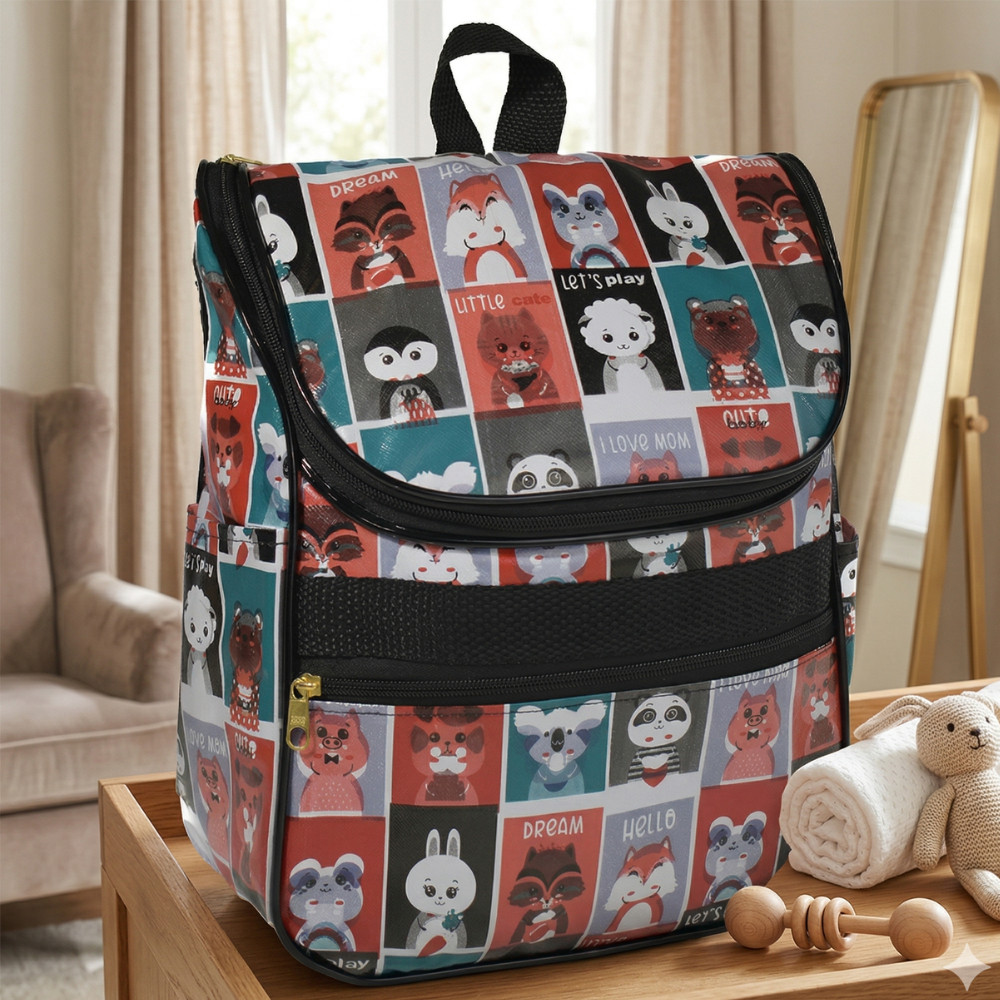 Mochila Maternidade Média Elegante Espaçosa Prática Resistente