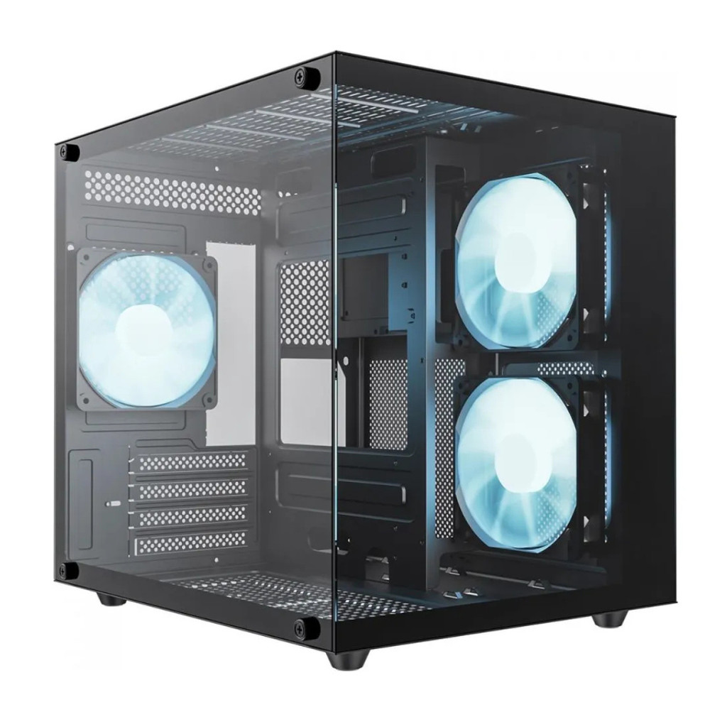 Gabinete Gamer Pure Power Aqua Mid Tower – Vidro Temperado – Preto (Sem Fan)