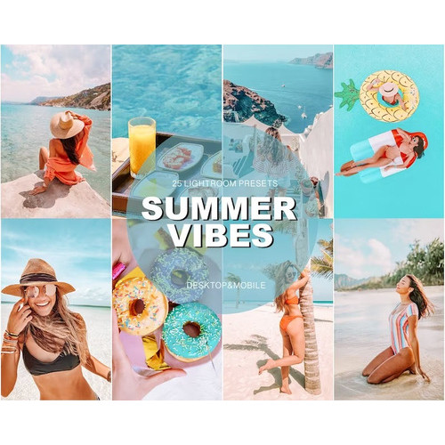 25  Lightroom Preset Summers Vibes Verao Brilhante Blogguer