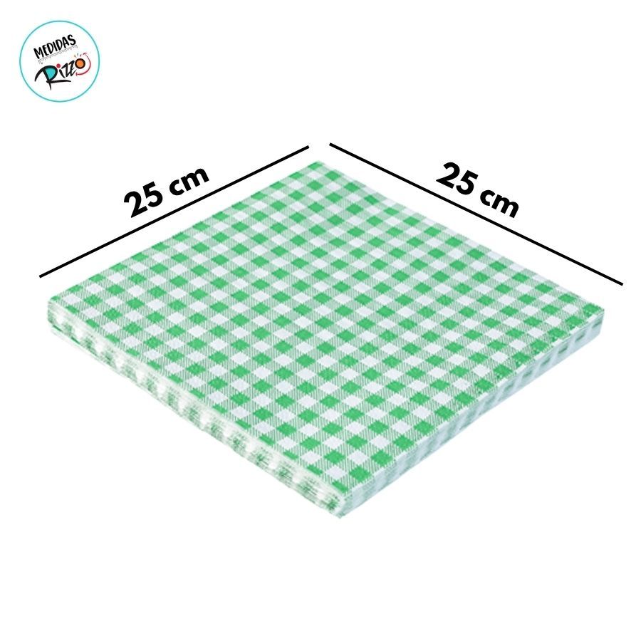 Guardanapo de Papel Xadrez - Verde - Festa Junina - 25cm - 20 unidades - Rizzo