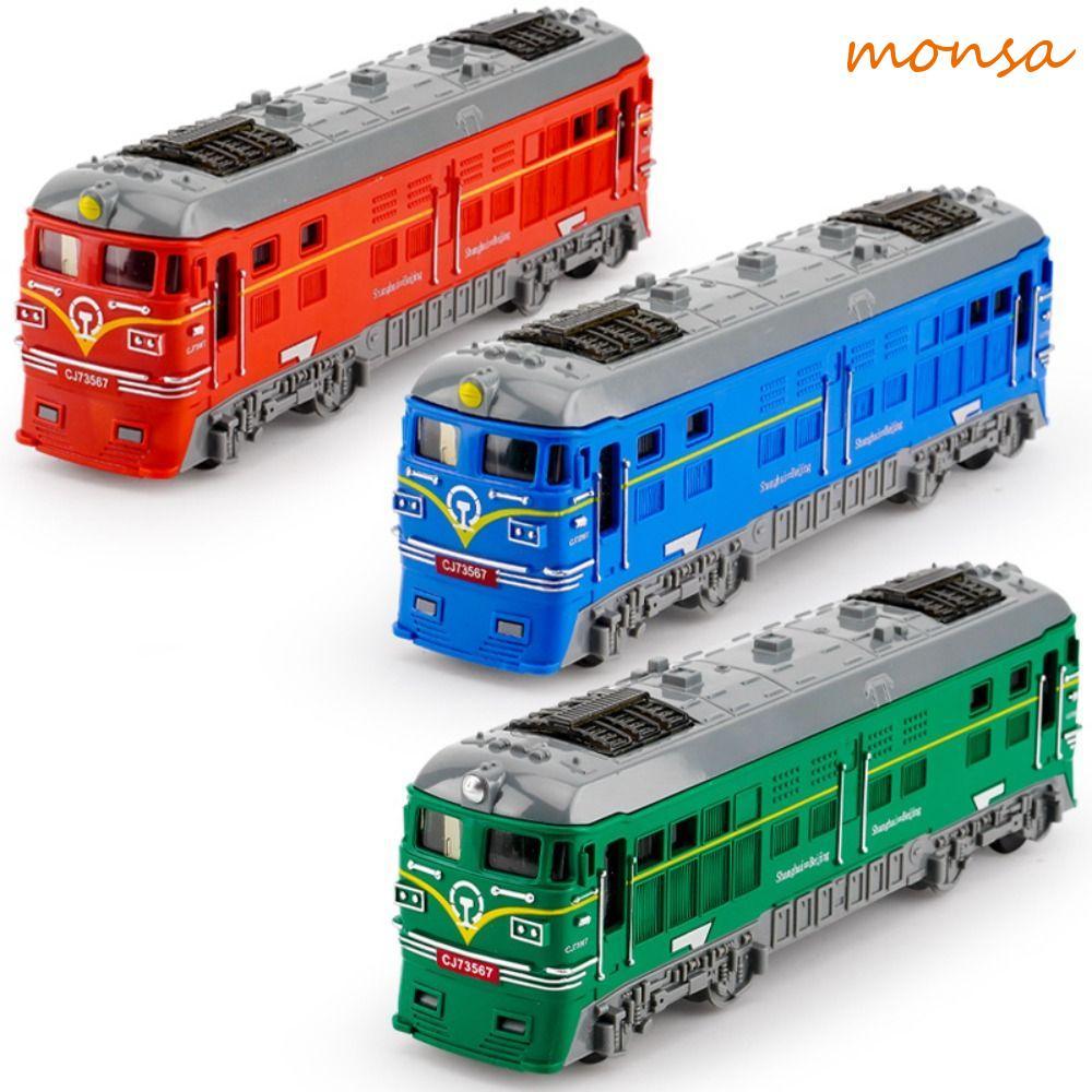 Brinquedo Do Veículo Ferroviário MONSA , Modelo Educacional Trem Inercial Em Miniatura , Brinquedos Carro Da Escala Simu