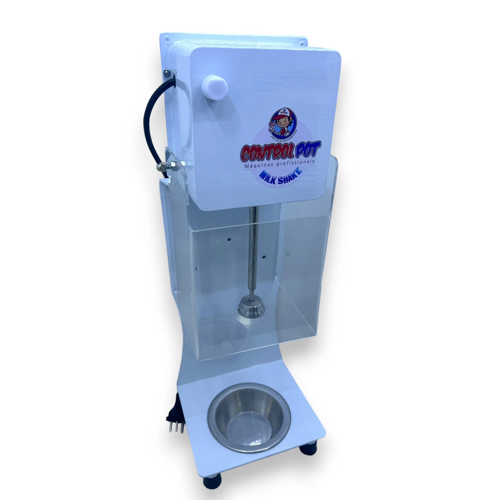 Máquina de Milk Shake CM 2014 Branca de Parede - 1500 Watts com Suporte Anti-Respingos em Acrílico