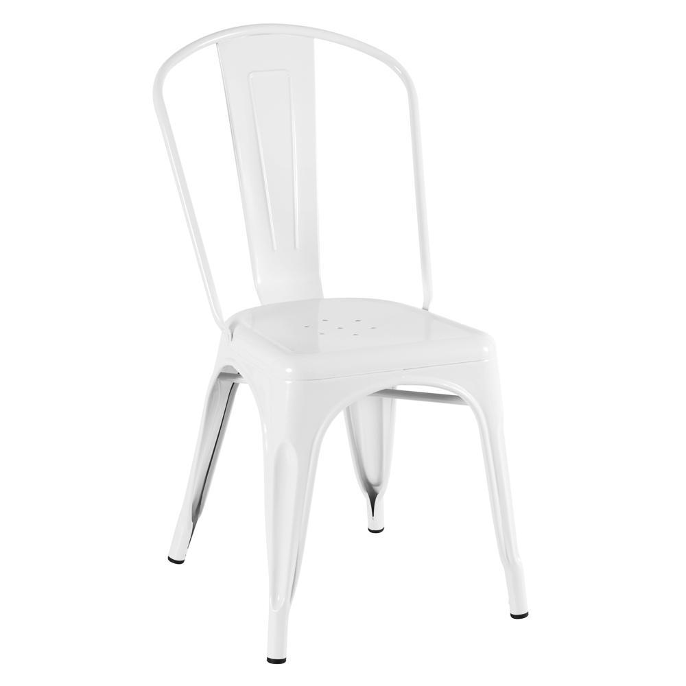 Cadeira Laráz Iron Tolix com design industrial - Branco