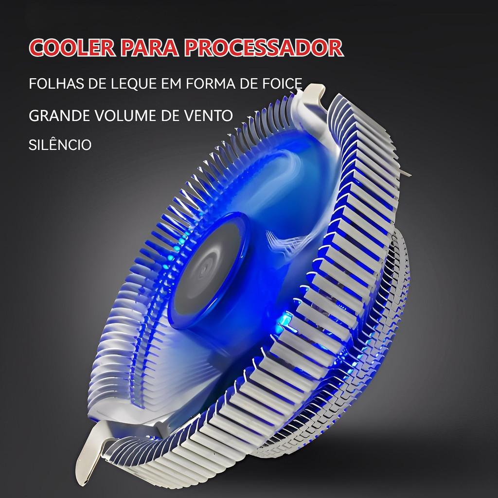 Cooler para Processador Universal 90mm Compatível com AMD/Intel Eficiente e Compacto para Gaming