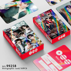 Kpop 30 Unidades/Conjunto Idol Jk Cartões Fotográficos Cartão lomo laser WORLDTOUR