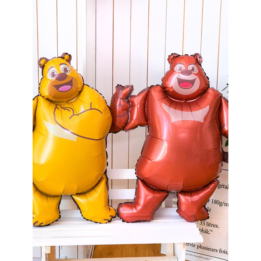Urso genuíno infestado balão urso grande cabeça Erguang forte crianças bebê tema dos desenhos animados filme de alumínio