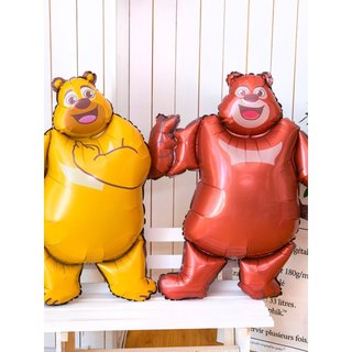 Urso genuíno infestado balão urso grande cabeça Erguang forte crianças bebê tema dos desenhos animados filme de alumínio