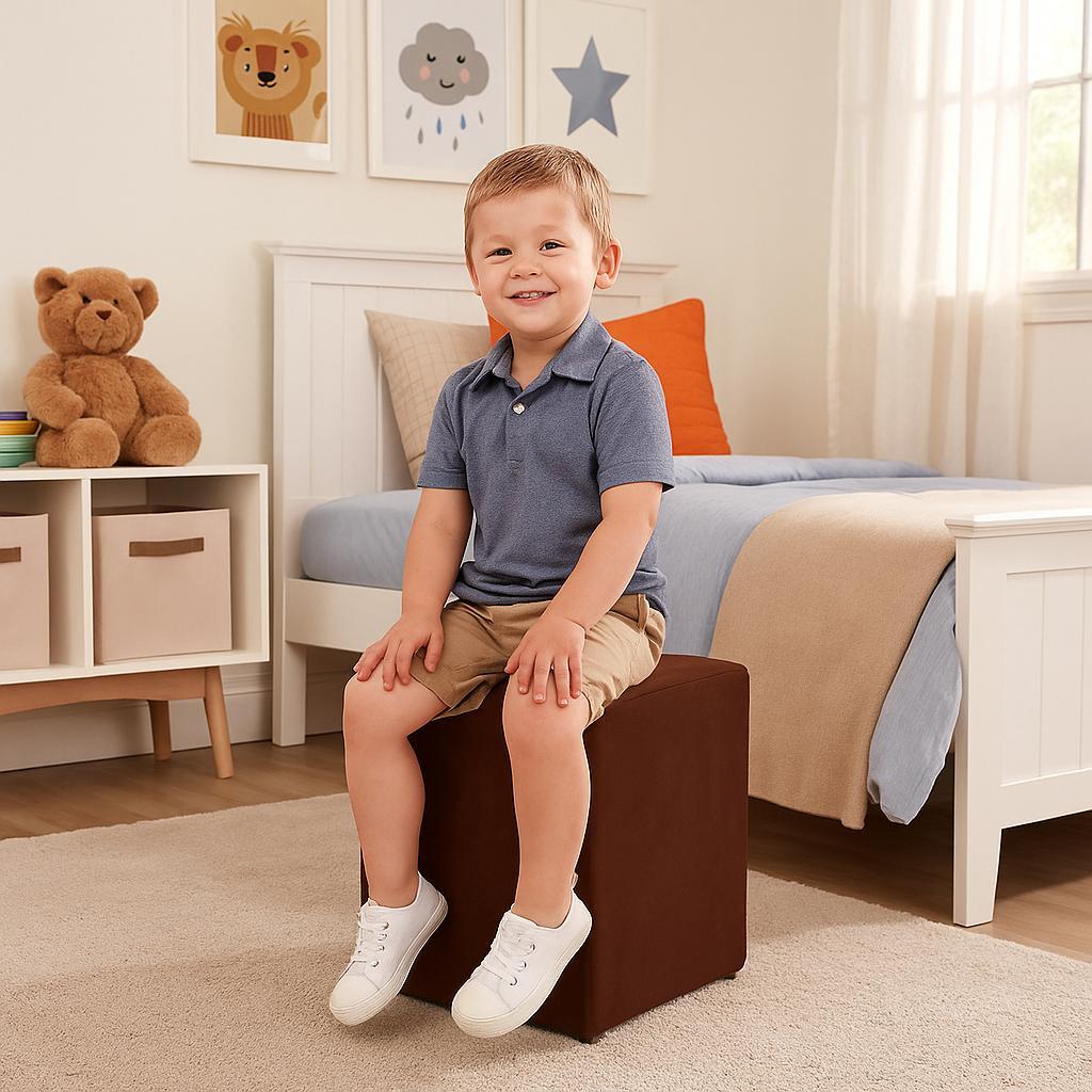 Puff Banco Banqueta Mini Puff Pufe Criança Kids Macio Almofadado Confortável Uso Infantil Decor Kids