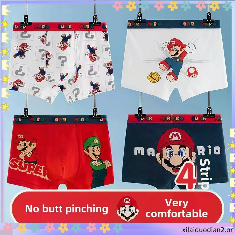 4 Pcs/set Boys Underwear Algodão Homem-Aranha Pokemon Pikachu Super-Herói Respirável Cuecas Para Crianças Boy New