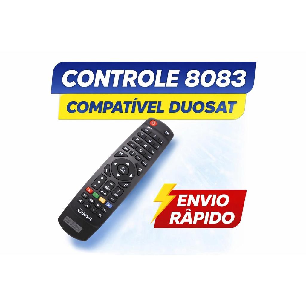 Controle Remoto Compatível Duo-sat 8083 – Funciona Igual Original | Envio Rápido