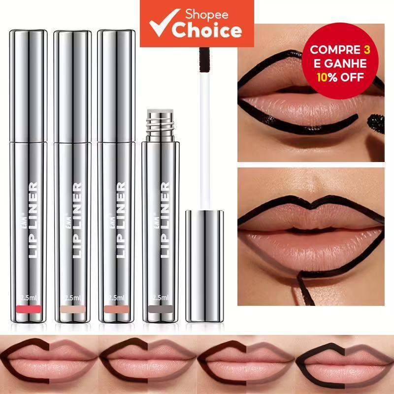  Liner labial Peel Off em 3 cores, à prova d'água, longa duração, fosco aveludado para contornar lábios sensuais em Oferta na Shopee