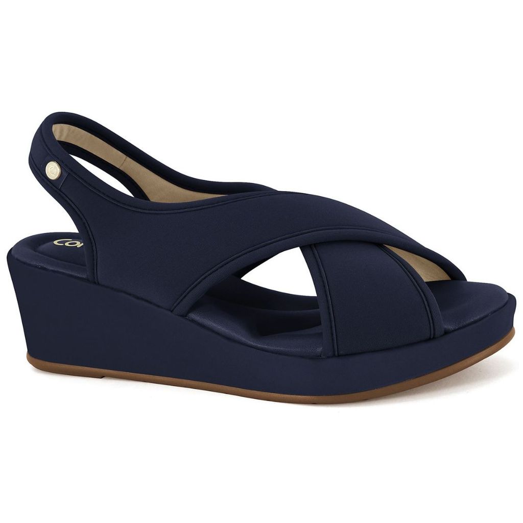 Sandália Feminina Anabela Marinho Leve em Lycra Comfortflex 2553407-5 em Oferta na Shopee