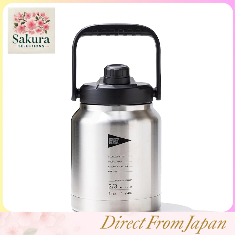 BROOKLYN OUTDOOR COMPANY Vacuum Insulated Thermo Jug 2.5L & 3.8L – Hot & Cold Retention, Ideal for Camping and Outdoor Use