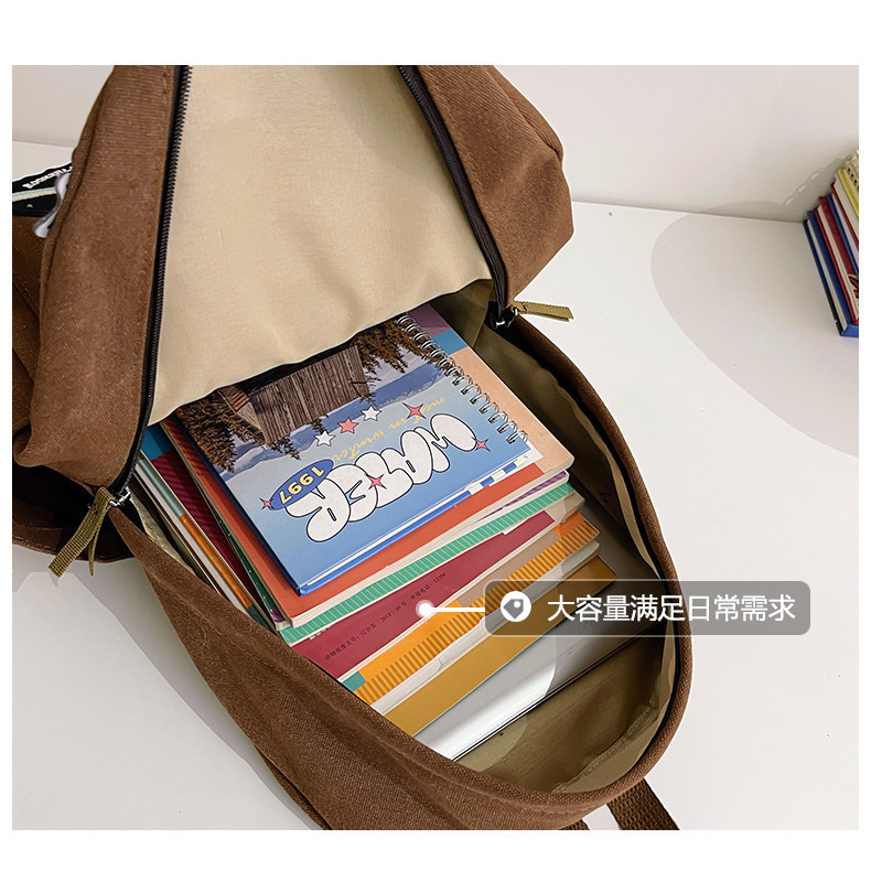 Mochila Estilo Retro Americano Pequeno Monstro Dois Desenhos Animados Mochila Essencial de Hip-Hop Fashionável para Viag