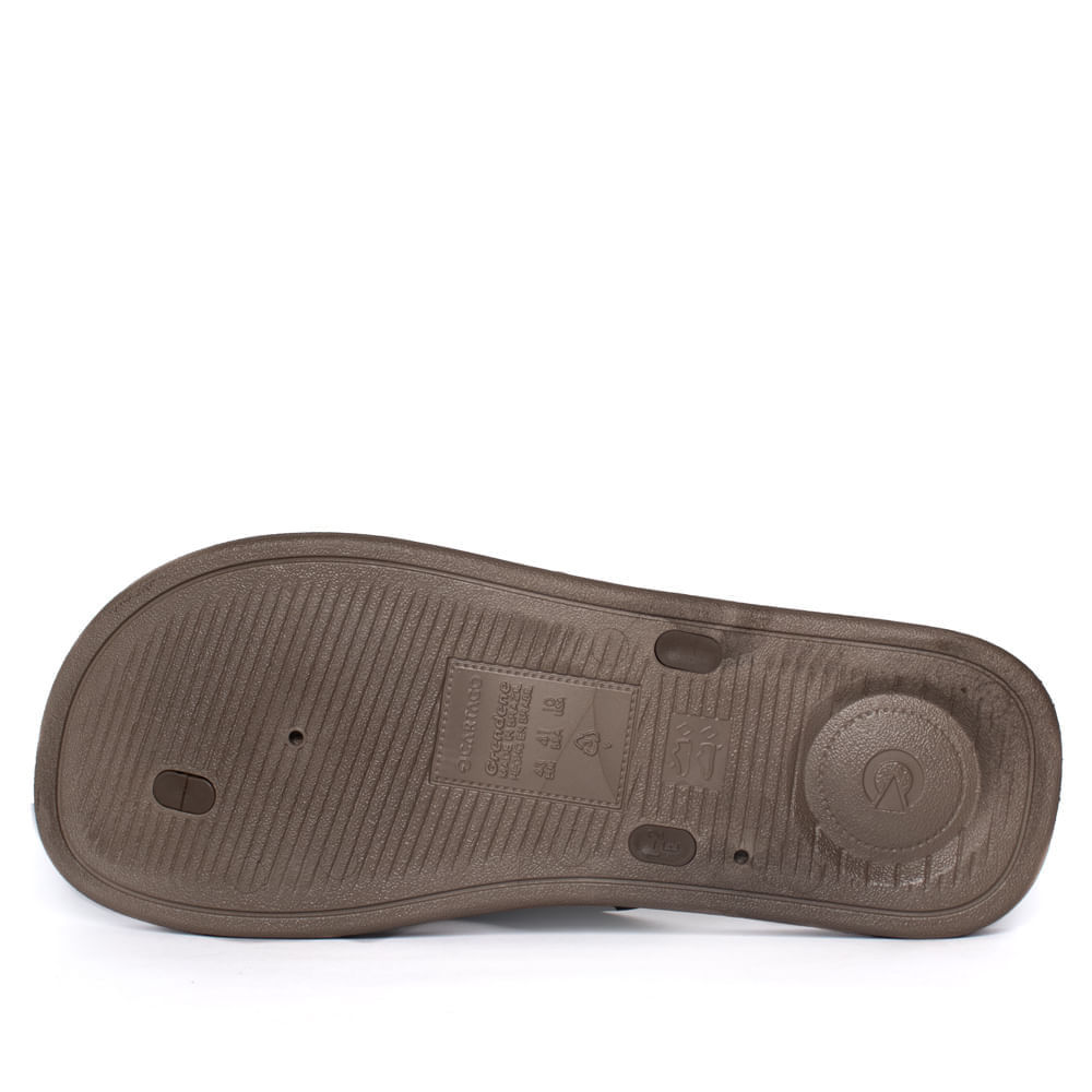 Detalhes do Chinelo Masculino Cartago Alabama Tiras Largas Marrom/Bege