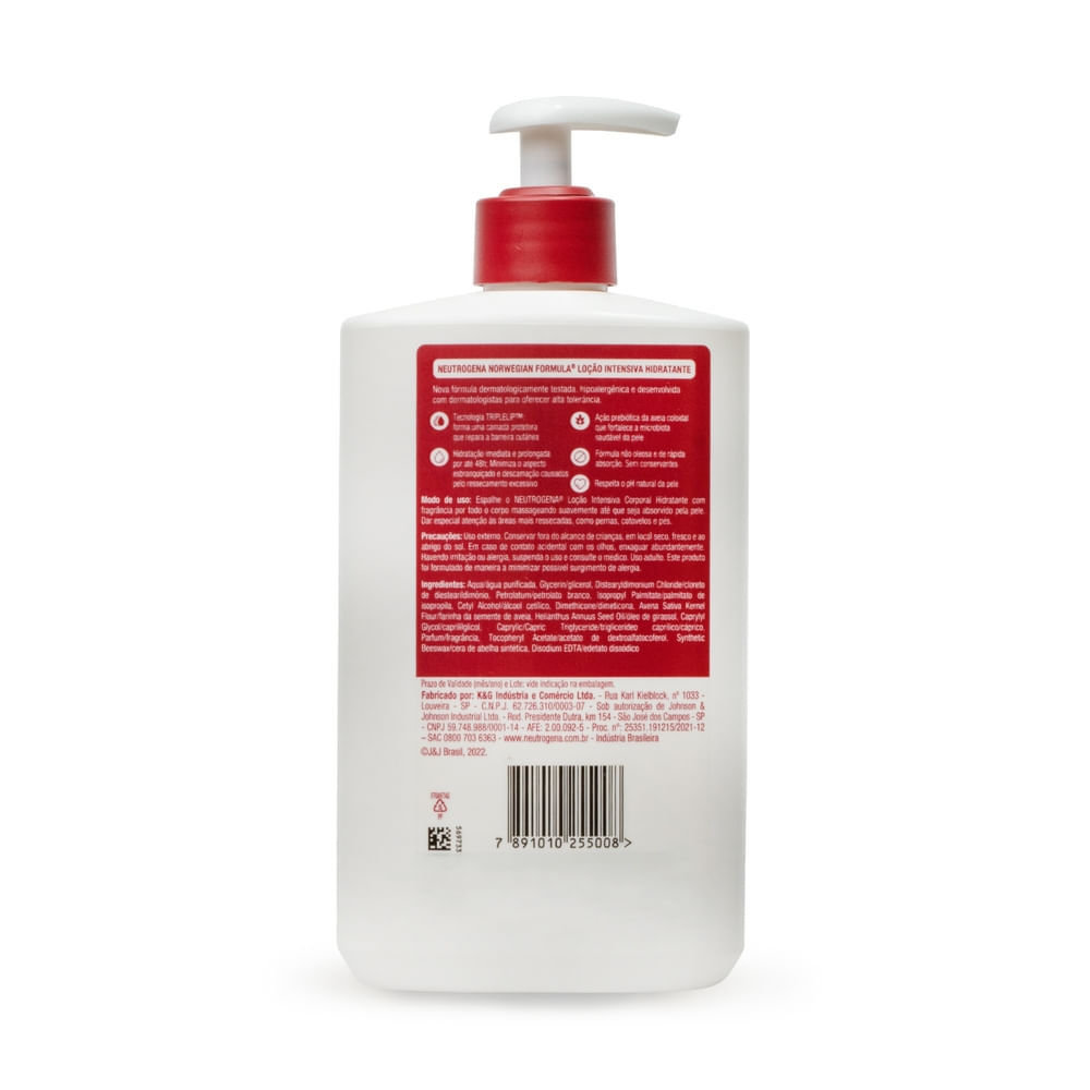 Detalhes do Hidratante Corporal Intensivo Neutrogena Norwegian com fragrância 400mL