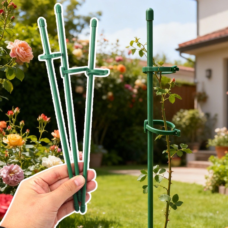 Haste De Suporte De Plantas De 5/10 Unidades-Anéis Fixação De Estufa-Vara Fixa De Escalada De Videira De Flores-Anti-Loj