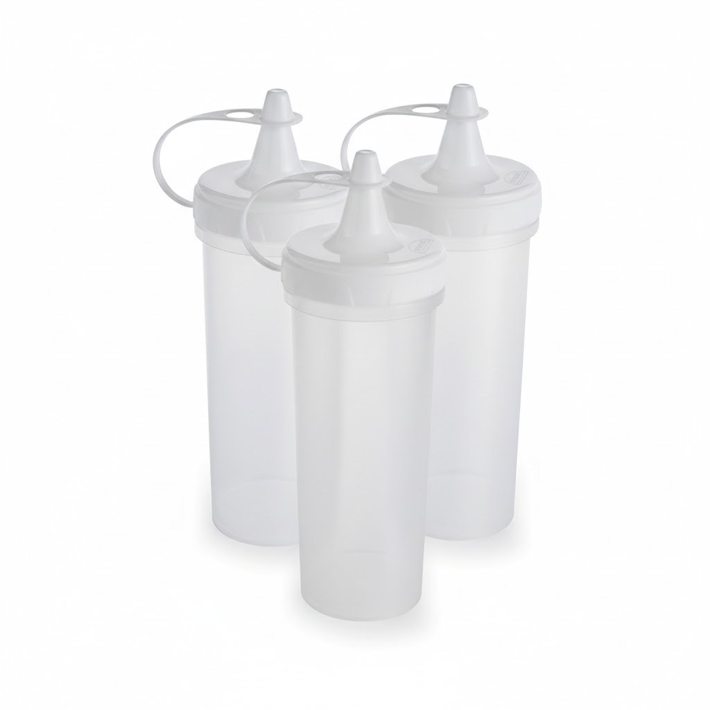 KIT 3 BISNAGA TRANSPARENTE MAIONESE 280 ML PLASUTIL
