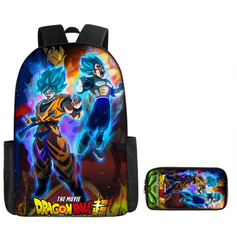 2 Peças/Conjunto Mochila Infantil + Caixa De Lápis Dragon Ball Super Desenhos Animados Bolsa Escolar Leve Impermeável em Oferta na Shopee