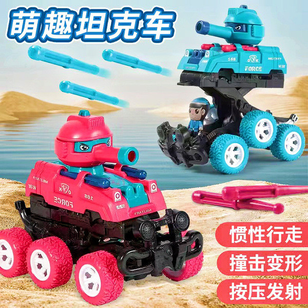 brinquedos de menino Crianças colisão deformação tanque carro brinquedo menino batalha lançamento competitivo inercial f