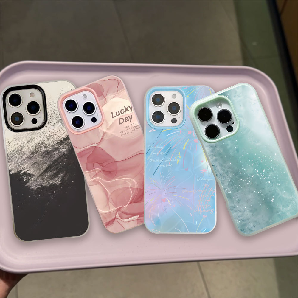 Céu Fogos De Artifício Marcon Cores Geléia Caso Para Samsung S25 ULTRA S24 Plus S23 S22 A17 A16 A15 A14 A13 A52 Fosco em Oferta na Shopee