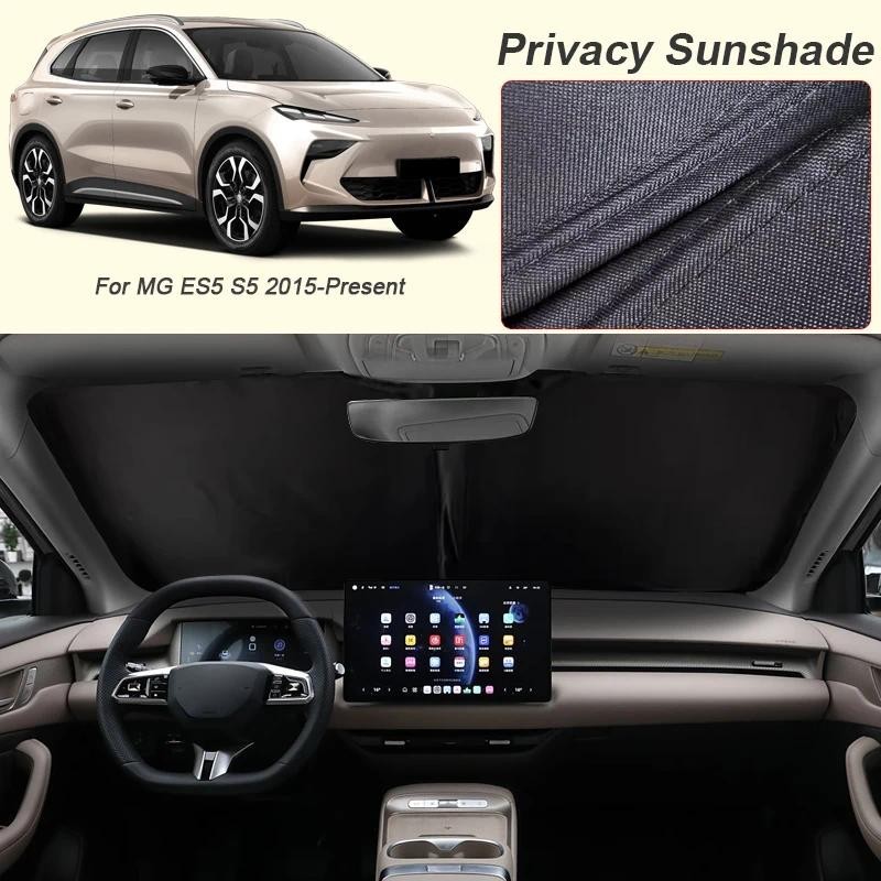Carro Preto Janela Privacidade Pára-Sol Para MG ES5 S5 2015-Presente Auto Anti-UV Isolamento Térmico Proteger Capa Acess