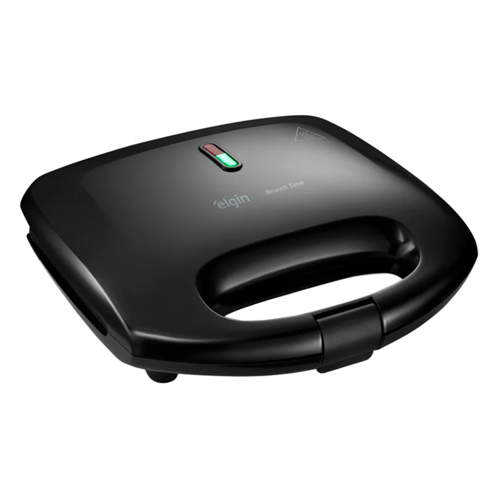 Sanduicheira Elgin Brunch Time Grill 2 em 1 Antiaderente 800W Preto