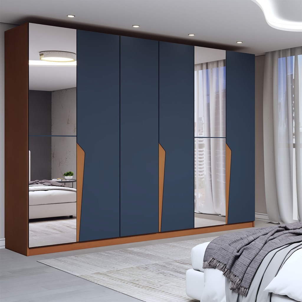 Guarda-Roupa Casal Luxe 2,42 Metros 6 Portas 4 Gavetas com Espelho - Panorama Móveis · foto 2