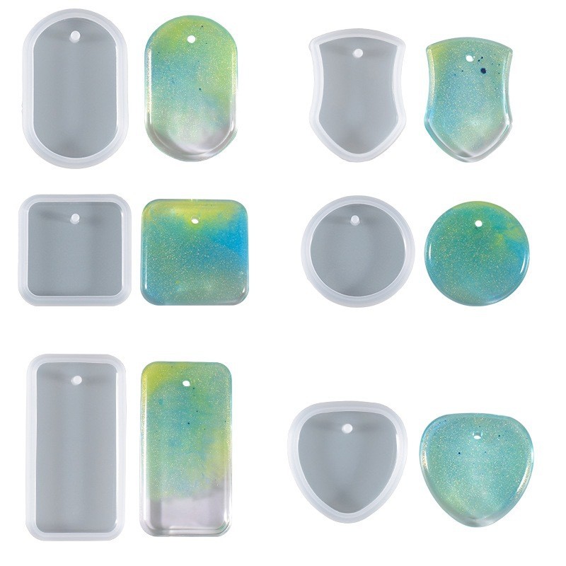 Molde de Silicone Coração para Pingente – DIY Resina Epóxi Tag Colar e Fondant