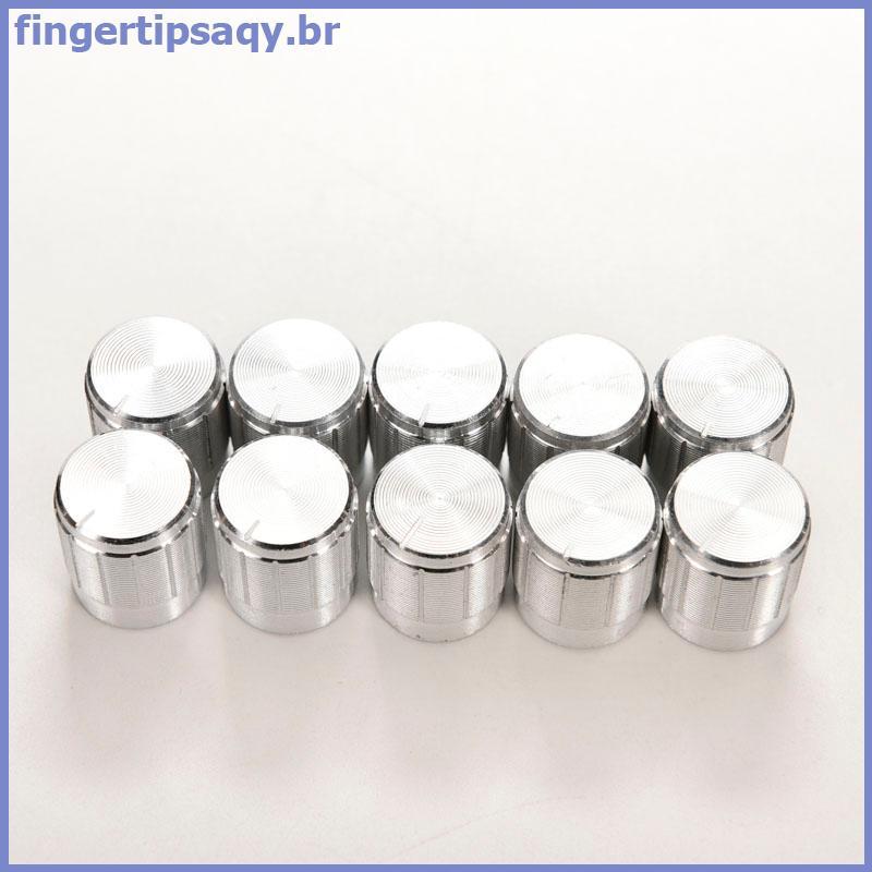 FINGE 10 Pcs Botões De Alumínio Interruptor Rotativo Potenciômetro Ponteiro De Controle De Volume Furo 6mm ,