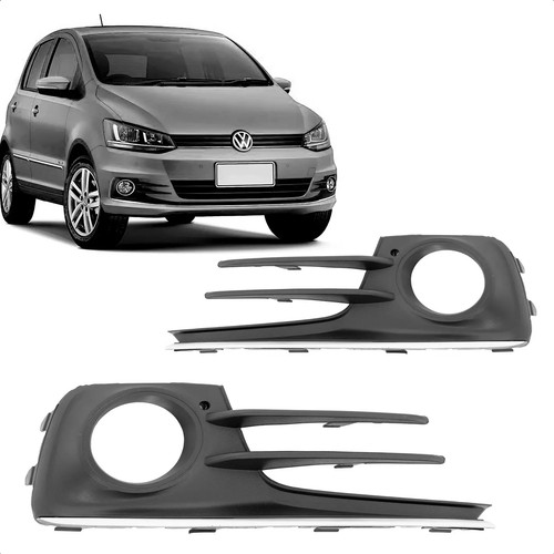 Moldura Milha Fox 2015 A 2022 Com Furo Com Friso Cinza
