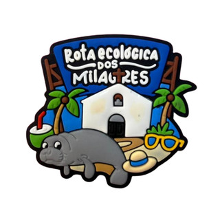 Ímã São Miguel dos Milagres AL Rota Ecológica - Imã de Geladeira Emborrachado