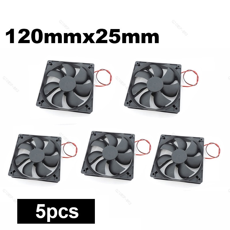 5 Unidades/Pacote DC 5V 12V 24v 120mm 12cm 12025 Ventilador 120mm * 25mm De Refrigeração Sem Escova 120x120x25mm PC Comp