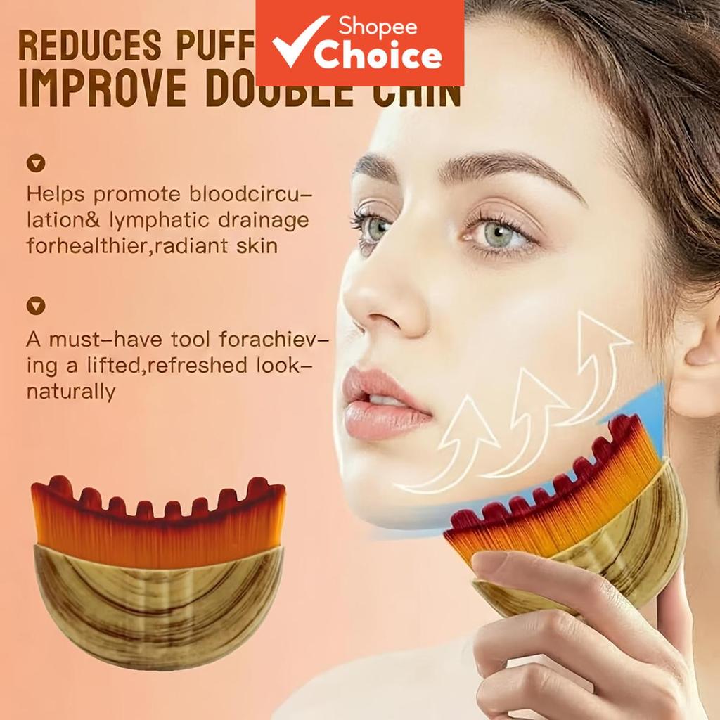 Escova Facial De Contorno Linfático Mais Vendida : Massageador Manual Com Cerdas Macias Ferramenta Ergonômica De Limpeza
