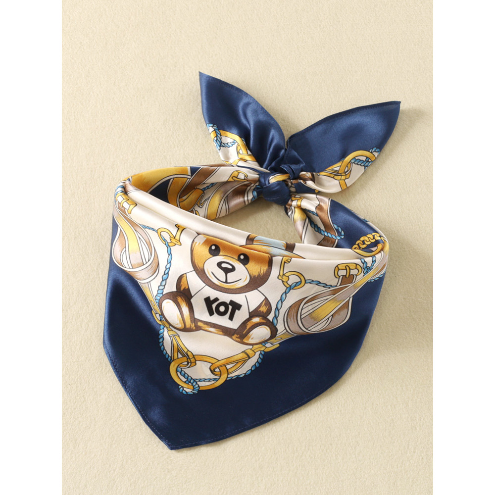 Lenço de seda infantil de seda amoreira primavera outono inverno estilo fino lenço de seda para meninos camisa combinand