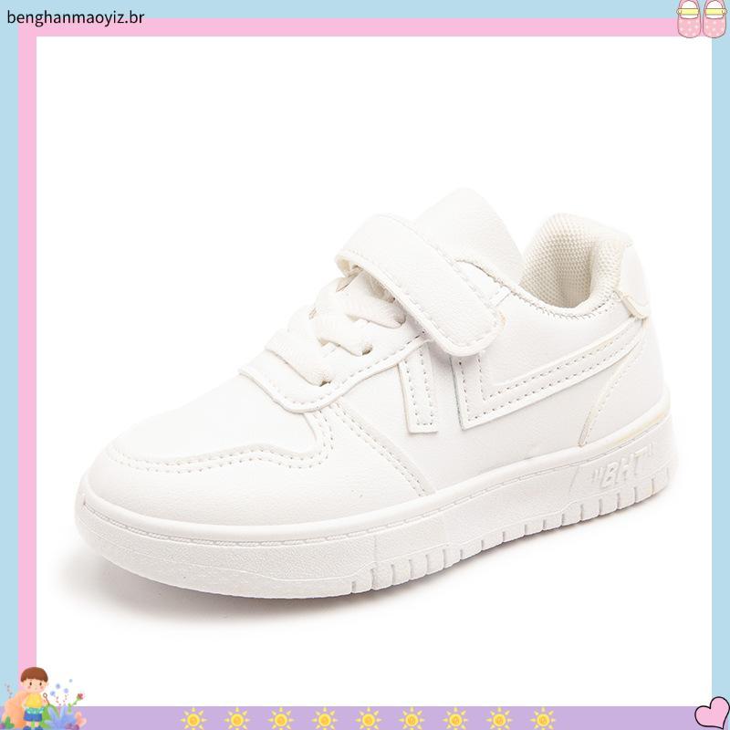 kit tênis infantil masculino tênis infantil masculino Sapatos Brancos para Meninos Sapatos Infantis de Outono 2024 Mod