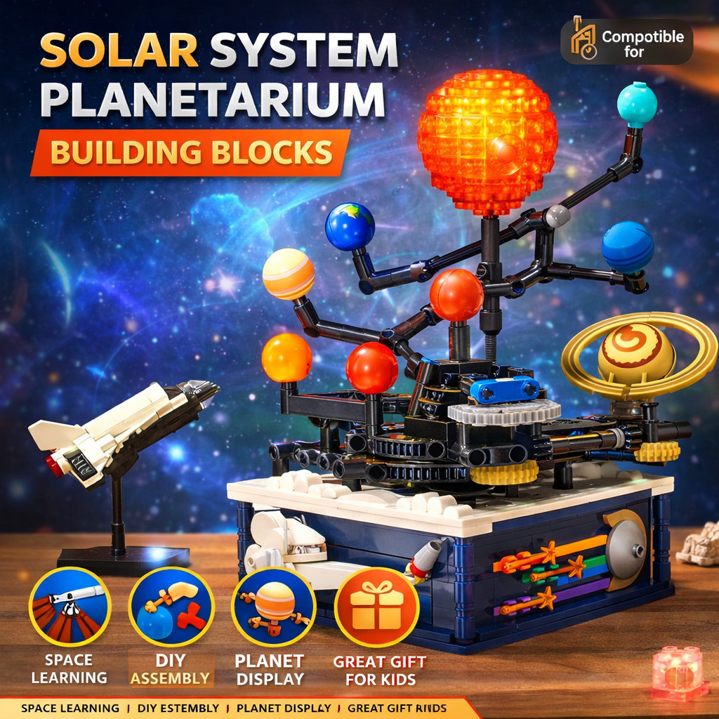 Sistema Solar Blocos De Construção Planetário Brinquedo Educativo Para Crianças