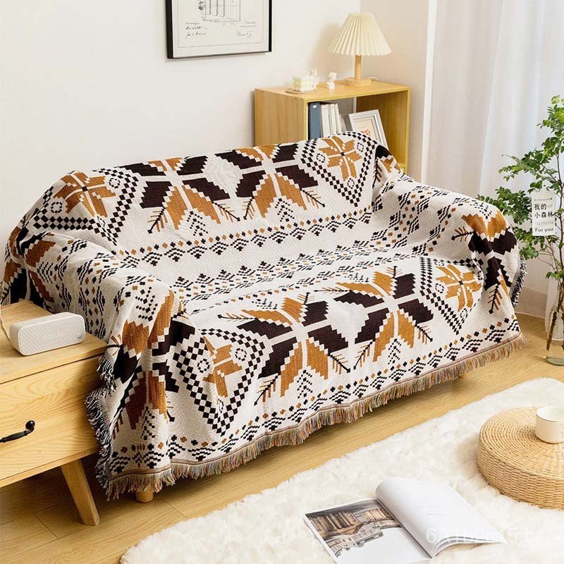 Manta decorativa estilo boêmio, manta para hospedagem, capa de almofada para sofá, capa para ar condicionado, manta de p