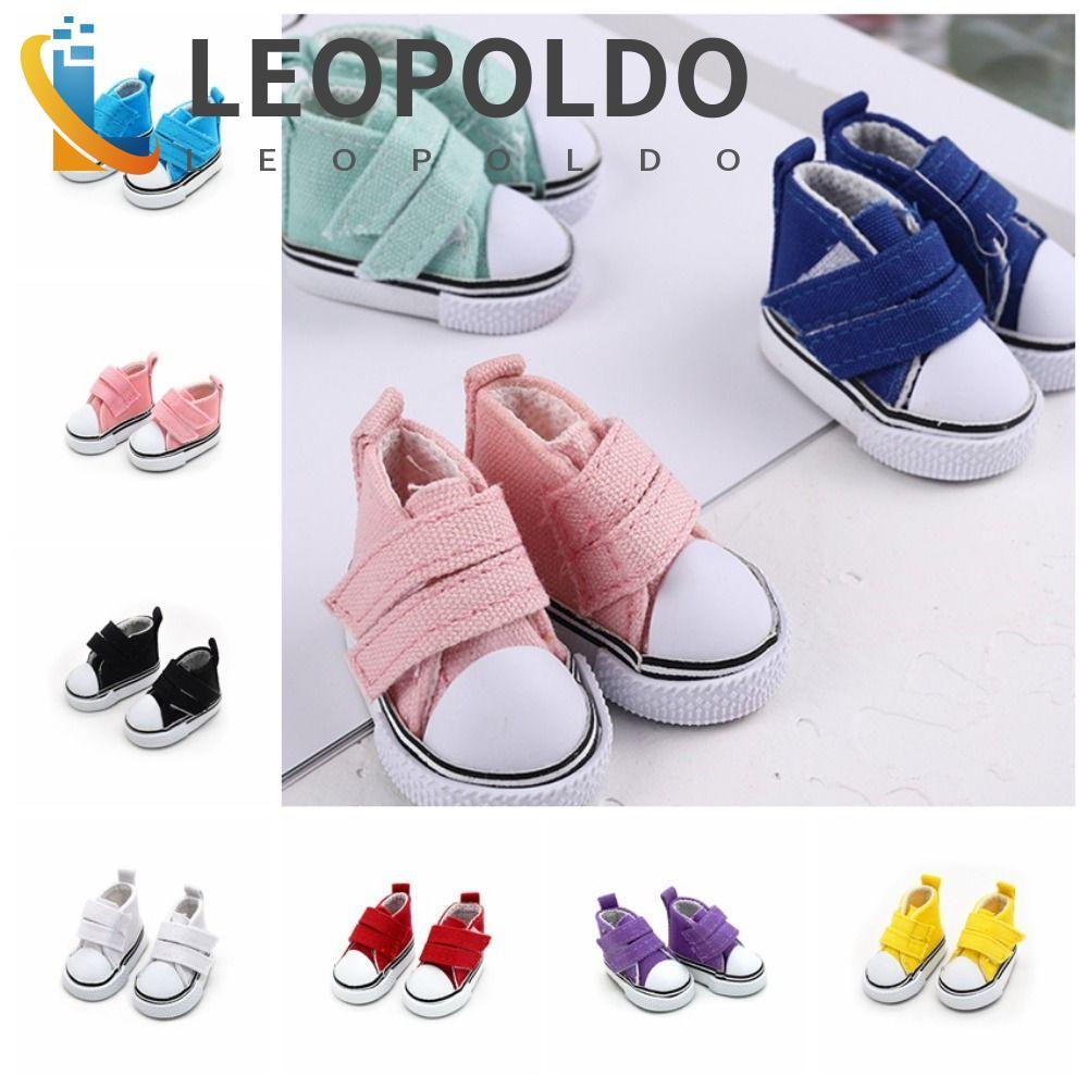 LEOPOLDO 1 Par De Sapatos De Lona Para Bonecas , Mini Tênis DIY Plimsolls Escala 1/6 De Boneca Colorida De Cano Alto