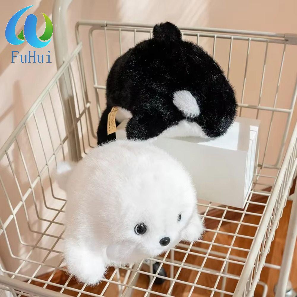 Boneca De Pelúcia Recheada Do Mar FUHUI , Brinquedos De Tubarão De Animais De Desenho Animado De Simulação , Brinquedo D