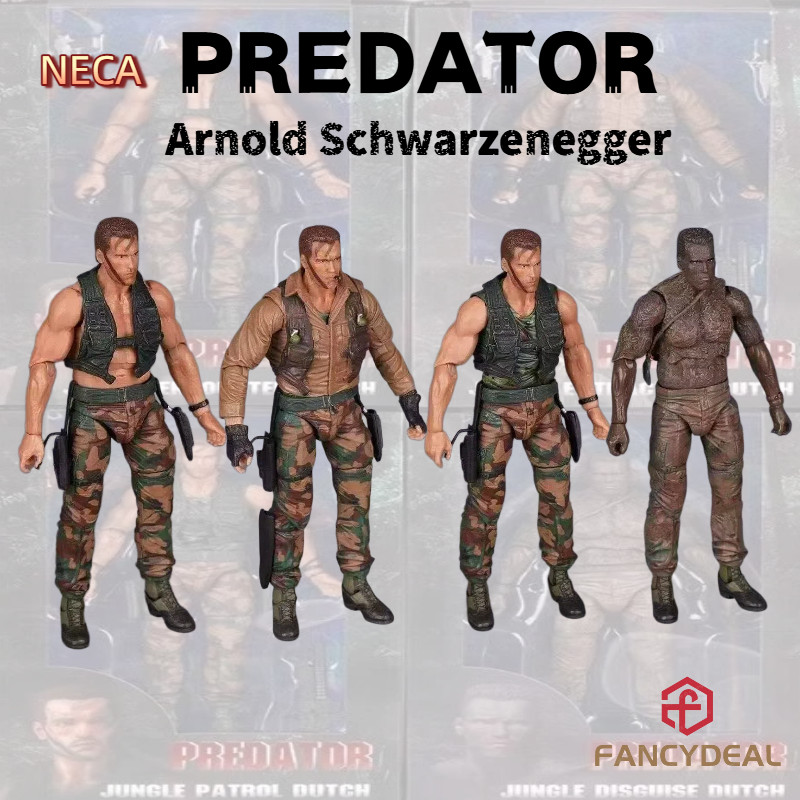 NECA Predator Arnold Schwarzenegger Como Brinquedo Colecionável De Boneco De Ação Em PVC Holandês