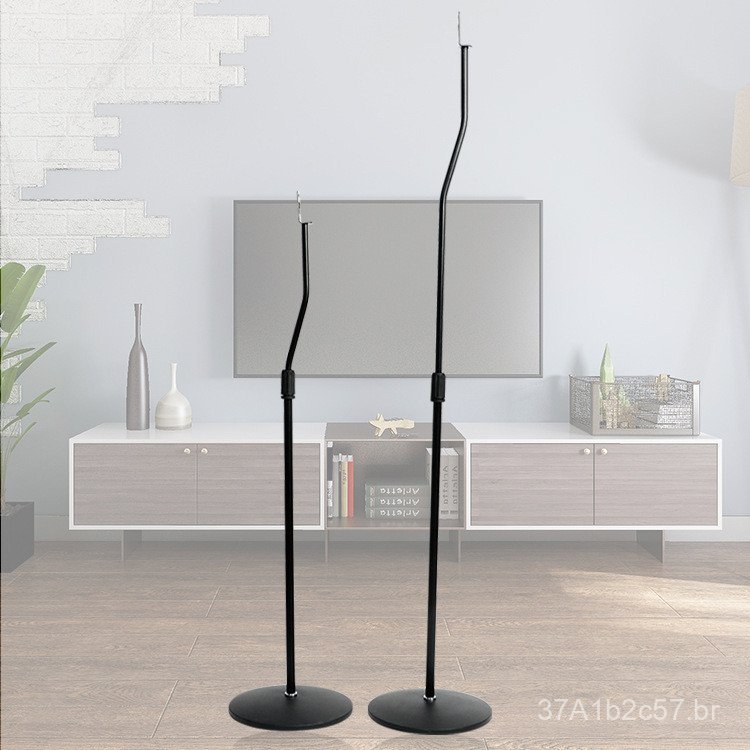 Suporte para alto-falante surround, suporte de chão com base metálica para alto-falantes satélite, adequado para montage